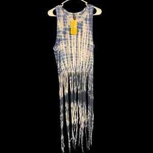 H&M Tie-dyed fringe sleeveless Tank
